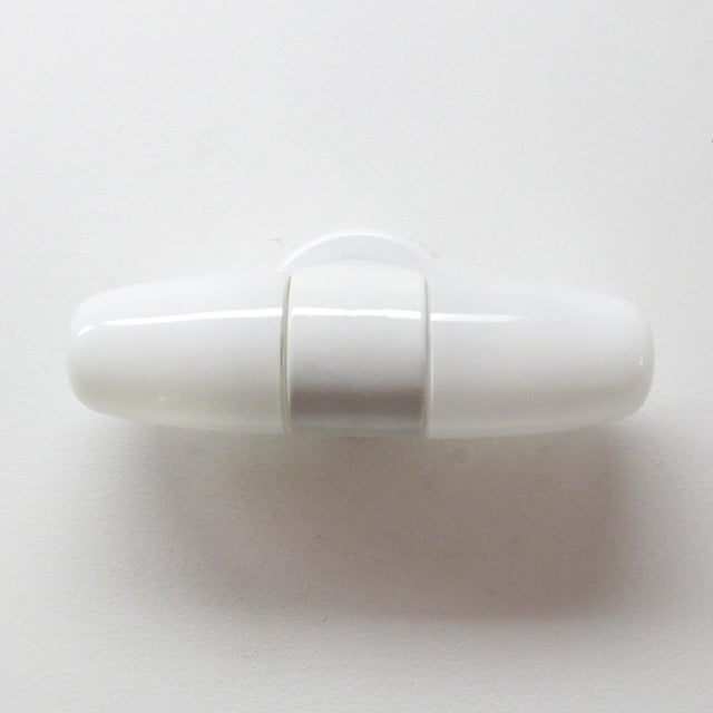 Wonderful large white porcelain, double socket wall lights by Wilhelm Wagenfeld, the perfect bathroom lighting solution,...