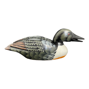 Artisan Crafted Large Common Loon Duck Decoy