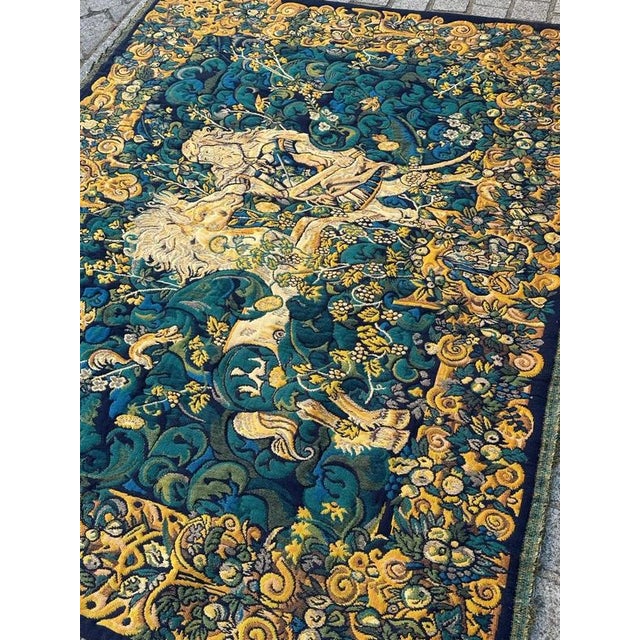 Vintage French Aubusson Style Jacquard Tapestry with Hercules and Diomedes, 1970s For Sale - Image 14 of 18