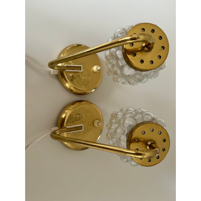 Gold Mid-Century Modern Brass and Glass Bubble Table Lamps by Richard Essig for Saku Leuchten, 1960s, Set of 2 For Sale - Image 8 of 9