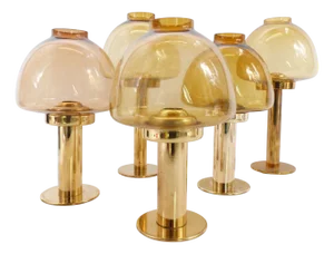 Vintage Scandinavian Candleholders by Hans-Agne Jakobsson, 1960, Set of 5