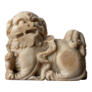 Chinese Soapstone Guardian Lion, 19th Century