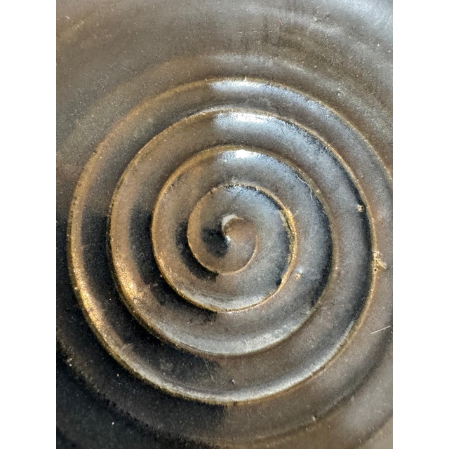 Somayaki Double Walled Ceramic Pedestal Stand, Signed For Sale - Image 11 of 12