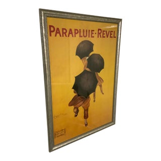 Large Framed “Parapluie-Revel” 1922 French Umbrella Advertising Art Print by Leonetto Cappiello For Sale