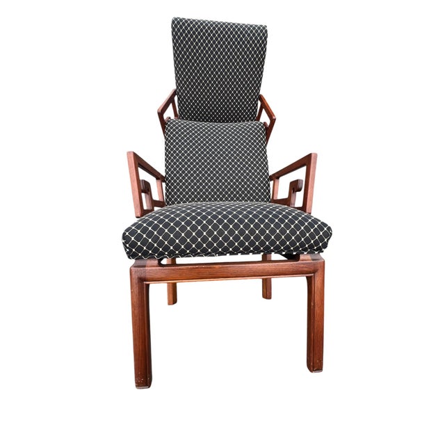 Late 20th Century Attributed to Michael Taylor Baker Greek Key Armchairs Pair For Sale - Image 14 of 18
