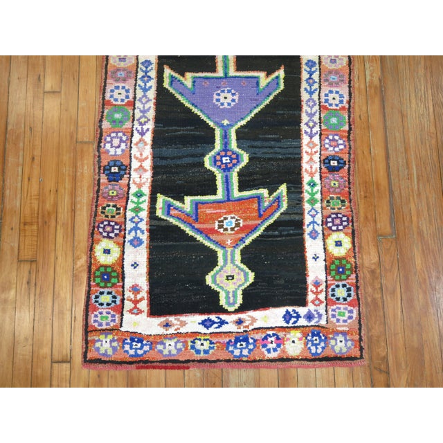 Mid 20th Century Mid 20th Century Funk Turkish Anatolian Runner, 2'10'' X 12'9'' For Sale - Image 5 of 9