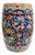 Mid 20th Century Chinese Famille Rose Cobalt Blue Millefleurs & Butterfly Porcelain Garden Stool For Sale