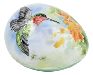 Gerold Porzellan Bavaria Egg Trinket Box – Hand-Painted, Signed Faucett, Mid-Century