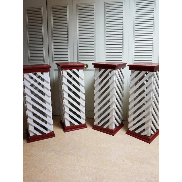 Wood Vintage Wooden Columns, 1950s, Set of 4 For Sale - Image 7 of 17