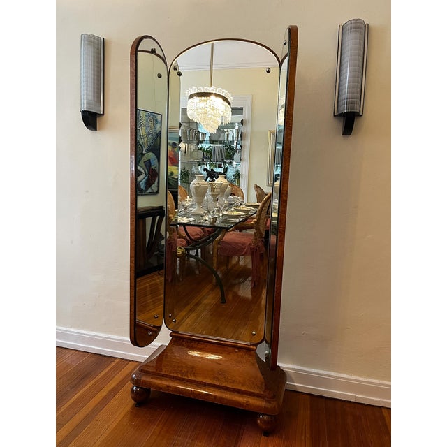 Art Deco Three-Part Standing Mirror, 1920s For Sale - Image 3 of 14