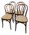Bentwood Bistro Chairs with Cane Seats attributed to Michael Thonet for Thonet, 1950s, Set of 4 For Sale