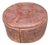 1960s Hand-Tooled Leather Ottoman With Pre-Columbian Motifs For Sale