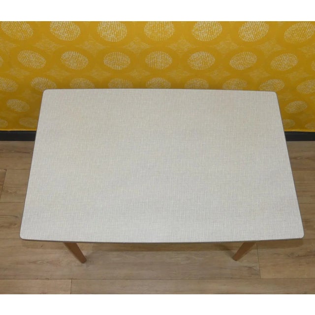 Wood Small Vintage Kitchen Table in Resopal Wood, 1950s For Sale - Image 7 of 13