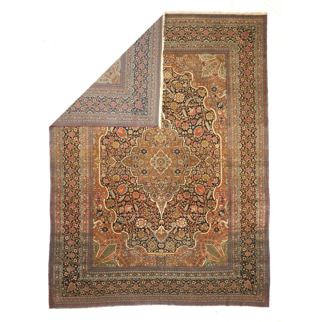 Antique Persian Mohtasham Kashan Rug 9’2" x 12’4". The Revival Period rugs woven by two generations of Mohtashams, from...