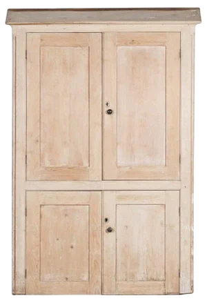 Large 19th Century English Estate Made Pine Housekeepers Cupboard, 1870s