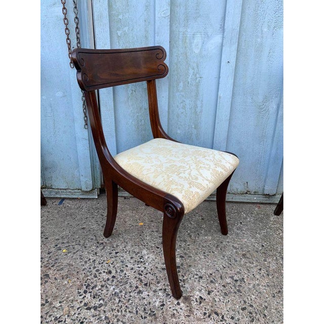 Antique Regency Style Mahogany Dining Chairs- Set of 5 For Sale - Image 11 of 11