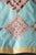 Aqua 1950s Quilt Top in Aqua and Yellow in an Intricate Pattern For Sale - Image 8 of 11