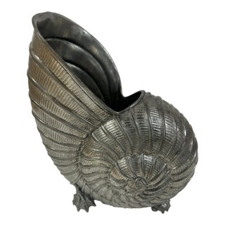 Nautical Shell Vase Container For Sale