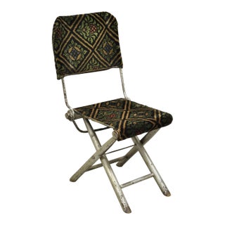 Antique 19th Century Civil War Period Folding Officers Camp Chair Campaign Chair For Sale