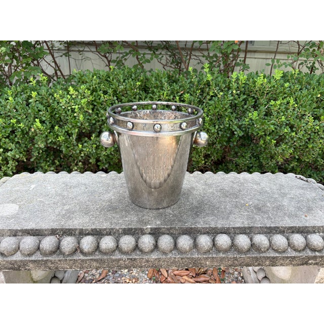Late 20th Century Modernist Silver Plated Champagne Bucket Designed by Larry Laslo For Sale - Image 9 of 9