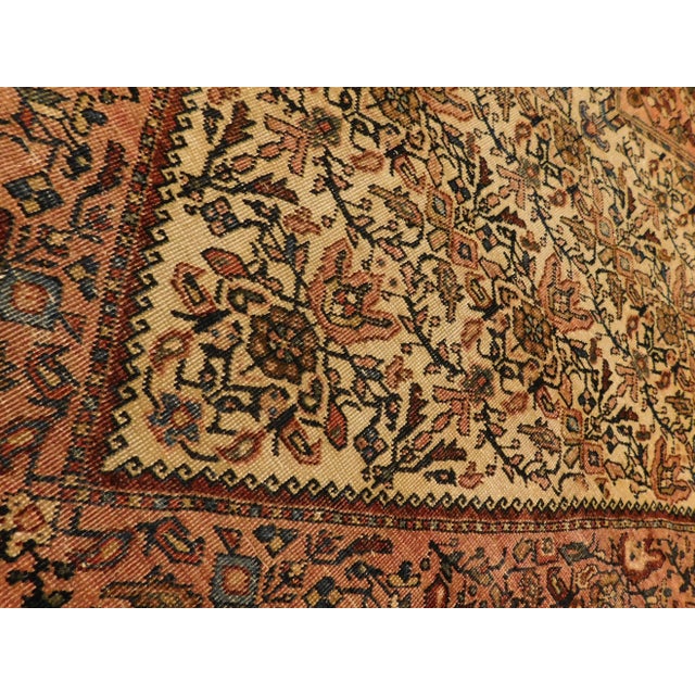 Beige Antique Persian Sarouk Farahan Rug - 4′ × 6′2″ For Sale - Image 8 of 13