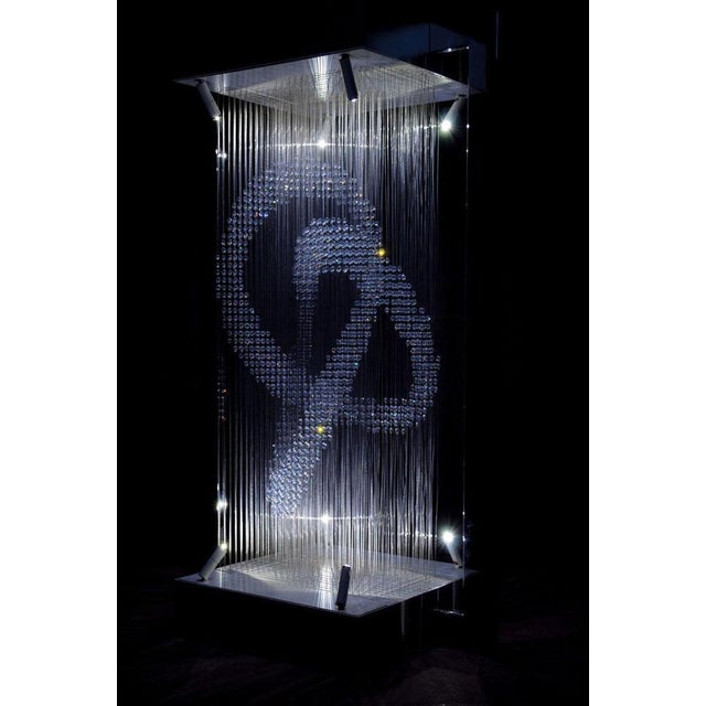 3d art 8 lights led sculptural piece by aggiolight. Dimensions: w 50 x d 40 x h 80 cm. Materials: matt ral powder-coated...