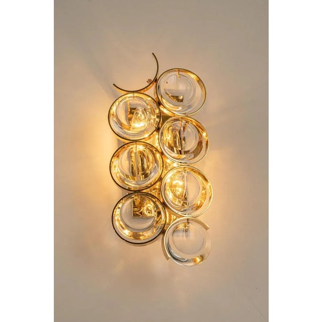 Golden Gilded Brass and Crystal Sconces by Palwa, Germany, 1960s, Set of 2 For Sale - Image 11 of 12