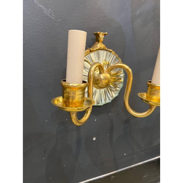 Neoclassical 1920's Caldwell Mirror Sconces With 2 Lights - a Pair For Sale - Image 3 of 7