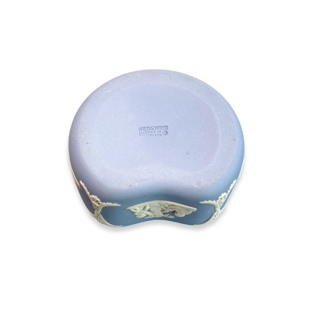 Blue Vintage Wedgwood Blue Jasperware Chariot Lidded Trinket Box | Classical Relief For Sale - Image 8 of 8