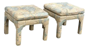 Pair Large Mid Century Billy Baldwin Style Benches/Ottomans