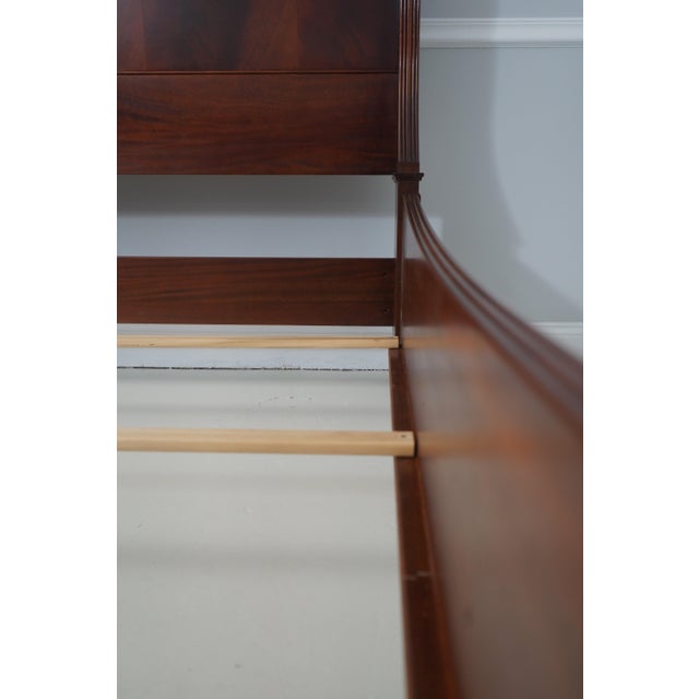 Brown Ethan Allen California King Size 18th Century Mahogany Sleigh Bed For Sale - Image 8 of 15