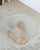 Fused Crystal Glass and White Oak Side Table by Alexander Knysch For Sale - Image 6 of 10