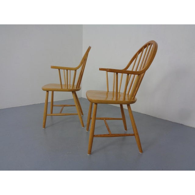 Brown Set of Oak Armchairs by Erik Ole Jørgensen for Tarm Stole Møbelfabrik For Sale - Image 8 of 18