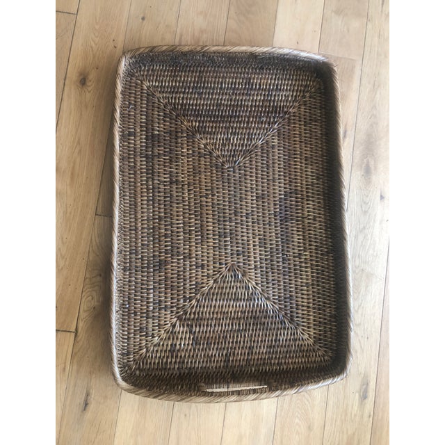 Vintage Burmese Rattan Serving Tray For Sale - Image 6 of 8