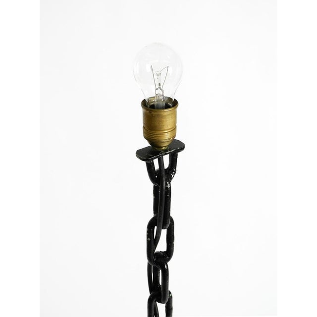 Brutalist Welded Black Chains Floor Lamp in the style of Franz West, 1970s For Sale - Image 6 of 13