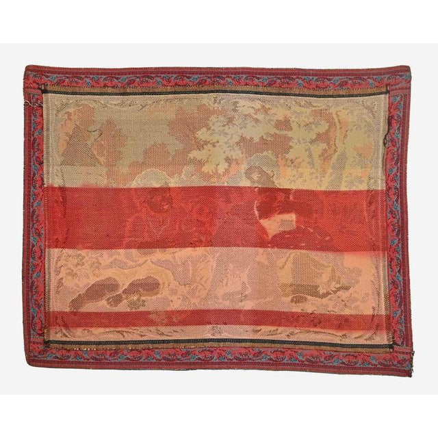 Vintage Bucolic Scene Tapestry with Fabric Weaving, Italy, 1950s For Sale - Image 3 of 5