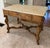 Rustic European 1990s Custom Fossil Stone Top/Wood Base Table For Sale - Image 3 of 7