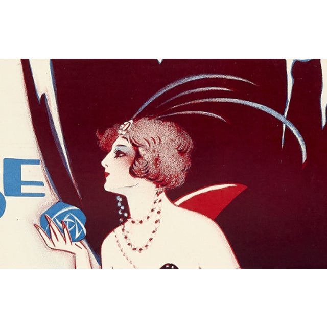 1920s Original French Art Deco La Rose de Minuit Poster by Georges Dola, France, 1928 For Sale - Image 5 of 6