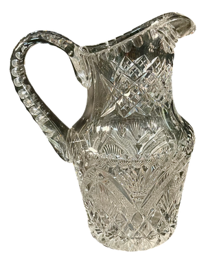 American Brilliant Period ABP Cut Crystal Pitcher, 1910s