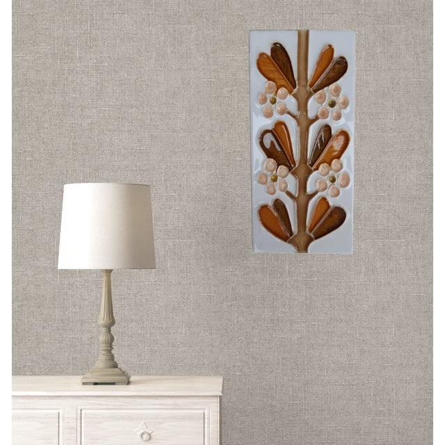 Vintage ceramic by Roger Capron. World-renowned and recognized art ceramist. Stylized flowers in refreshing and soft...