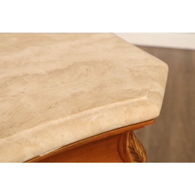 Brown Century Furniture French Style Bombe Chest With Marble Top For Sale - Image 8 of 18