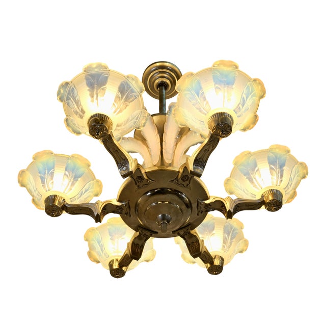 Ceiling Lamp with Metal Mount, 1930s For Sale - Image 10 of 13