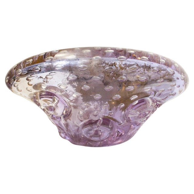 Glass Hand-Crafted Lilac Murano Vase, 1970 For Sale - Image 7 of 7
