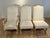 Set of 6 Cream Colored Upholstered Dining Chairs -2 Arm Chairs - Arm Height Noted is at Front of Chair Arm -4 Armless Side...
