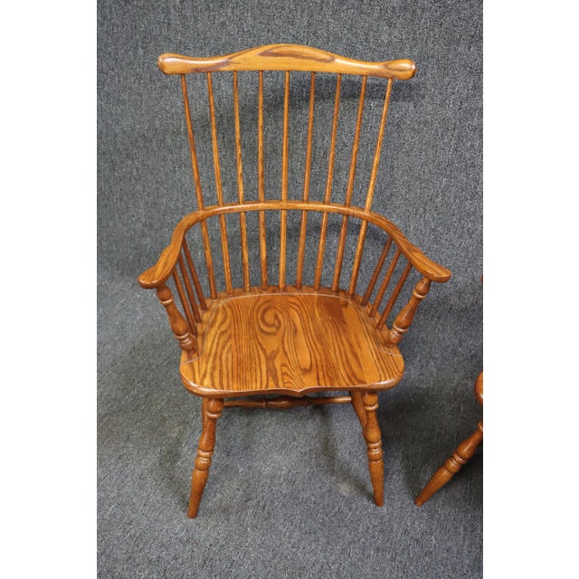 Tell City Colonial Style Maple Chairs Set/6 For Sale In Philadelphia - Image 6 of 13