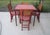 This vintage mid-century Stakmore card table comes with four folding cane back chairs, perfect for adding a touch of retro...