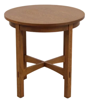 Stickley Mission Oak Arts & Crafts Round Lamp Table