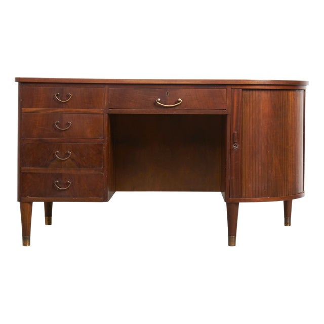 Mid-Century Modern Danish Desk with Bar, 1950s For Sale