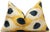 Handmade Yellow & Navy Ikat Velvet Lumbar Pillow 16x24 | Modern Artisan Accent For Sale - Image 4 of 8
