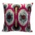 Handmade Turkish Silk Velvet Pillow 16x16 | Pink Multi-Colored For Sale